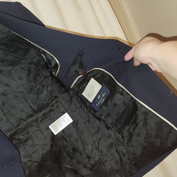 NWOT BANANA REPUBLIC SIENA NAVY BLUE WOOL BLAZER SIZE 0 Petite #445482 - Picture 14 of 17